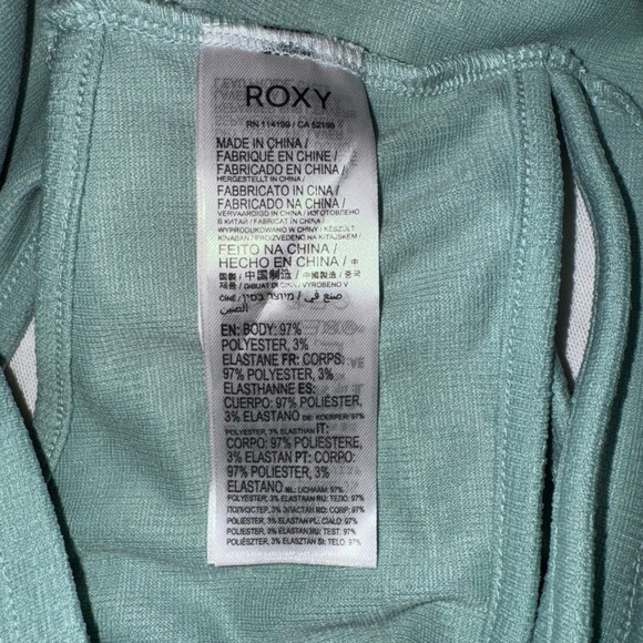 ROXY Good Keepsake Criss Cross Back Cropped Tank Top Sage Green   Size‎ XL - Picture 6 of 6